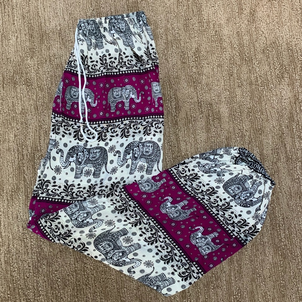 Boho elephant harem pants